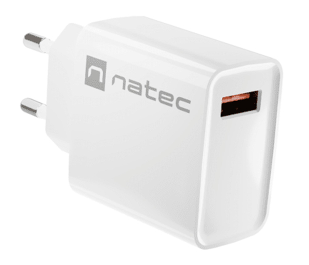 Natec RIBERA 1X USB-A 18W BIAŁA - 1480397 - zdjęcie